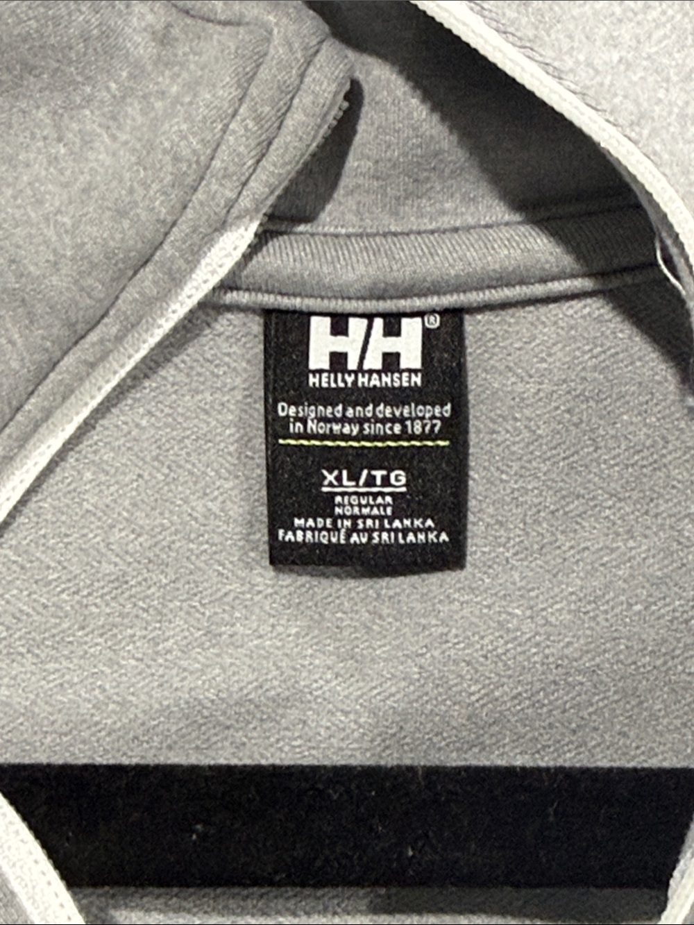 Helly Hansen Men's Light Gray Zip-Up Fleece Jacket